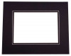 Passepartout Dubbeldik Zwart/Zwart 27,9x35,6cm met 20,6x27cm Venster (10 stuks) [MD20137]