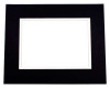 Passepartout Dubbeldik Zwart/Wit 12,7x17,8cm met 9,2x14,3cm Venster (10 stuks) [MD20156]