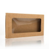 Kraft Papier Vensterdoos met bijgesloten PET Vel 7 x 2,1 x 13,8cm (25 Stuks) [WKRG315]