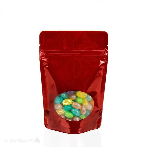 Stazak Rood met ovaal venster 7.9 x 5.1 x 13cm (115ml) (100 stuks) [ZBGO1R]