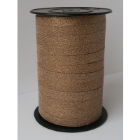 Krullint Lido Glitter Bruin 10mm x 100 meter (1 rol) [HV-LID10BR]