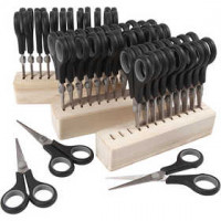 Kinderscharen met houder, l: 14 cm, 1 set, zwart, Keizerin boom [HOB-11199]