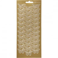 Stickers, vel 10x23 cm, goud, vlinders, 1vel [HOB-170010]
