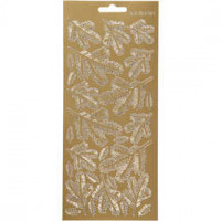 Stickers, vel 10x23 cm, goud, twijgen, 1vel [HOB-170236]