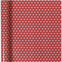 Cadeaupapier, b: 57 cm, 80 gr, 150 m, wit, rood [HOB-19011]