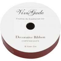 Cadeaulint, b: 18 mm, rood, 25m [HOB-20020]