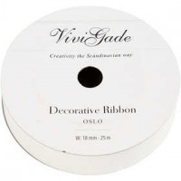 Cadeaulint, b: 18 mm, wit, 25m [HOB-20023]