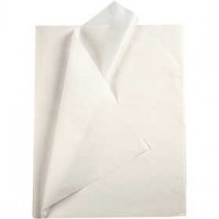 Tissuepapier, vel 50x70 cm,  14 gr, wit, 10vellen [HOB-200881]