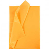 tissuepapier, vel 50x70 cm,  17 gr, geel, 25vellen [HOB-20090]