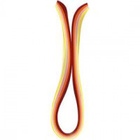 Quilling stroken, b: 5 mm, l: 78 cm, geel, oranje, roze, rood, 100stuks, 120 gr [HOB-20795]