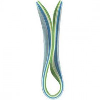Quilling stroken, b: 5 mm, l: 78 cm, blauw, turquoise, groen, lime, 100stuks, 120 gr [HOB-20796]
