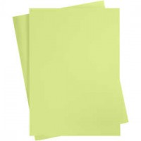 Gekleurd Karton, A2 420x600 mm,  180 gr, lime groen, 10vellen [HOB-21522]