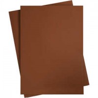 Gekleurd Karton, A2 420x600 mm,  180 gr, koffiebruin, 10vellen [HOB-21525]