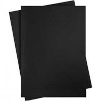 Gekleurd Karton, A2 420x600 mm,  180 gr, koolzwart, 10vellen [HOB-21527]