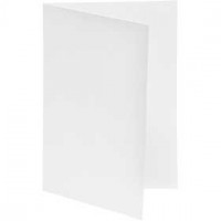 Kaart, wit, afm 10,5x15 cm,  250 gr, 10stuks [HOB-216001]