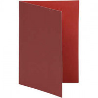 Kaart, wijnrood/rood, afm 10,5x15 cm,  250 gr, 10stuks [HOB-216003]