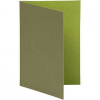 Kaart, lime green/donkergroen, afm 10,5x15 cm,  250 gr, 10stuks [HOB-216007]