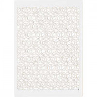 Lace Patterned cardboard, sheet 10.5x15 cm, 200 g, 10 pcs, white [HOB-216922]