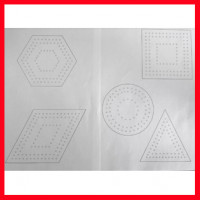 Embroidery card, size 10-17 cm, 230 g, 20 pcs, white [HOB-21949]