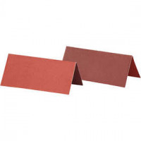Naamkaart, rood/wijnrood, afm 9x4 cm,  250 gr, 25stuks [HOB-220003]
