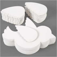 Vogel, l: 25 cm,  400 gr, wit, 100stuks [HOB-23314]