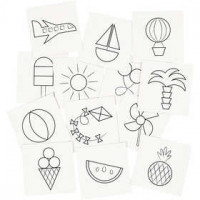 Memory Cards, size 7x7 cm, 400 g, 1 set, white [HOB-233190]