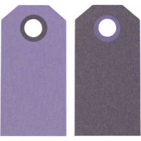 Cadeaulabels, paars/donkerpaars, afm 6x3 cm,  250 gr, 20stuks [HOB-234005]