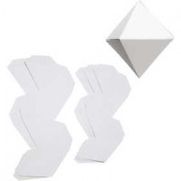 Design ornamenten, h: 6,5+8,5 cm,  180 gr, wit, basis, 12div [HOB-252750]