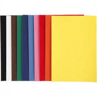 Velour papier, A4 21x30 cm,  140 gr, kleuren assorti, 10vellen [HOB-270690]