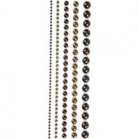 Halve parels, afm 2-8 mm, bruin, 140div [HOB-28321]