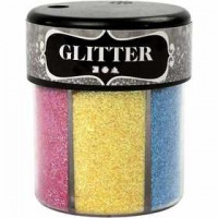 Glitter, kleuren assorti, 6x13gr [HOB-28430]