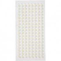 Halve parels, wit, d: 5 mm, 144stuks [HOB-28434]