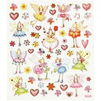 Fancy glitter stickers, vel 15x16,5 cm, elfen, 1vel [HOB-28907]