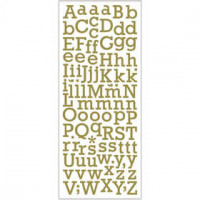 Stickers, vel 10x24 cm, goud, letters, 1vel [HOB-29154]