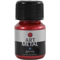 Art Metal verf, Lava rood, 30ml [HOB-307150]