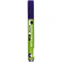 Glas- & Porseleinstiften, lijndikte: 2-4 mm, violet, glitter - semi-dekkend, 1stuk [HOB-31305]