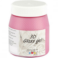 3D Glass Gel, roze, 250ml [HOB-31716]