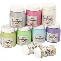 3D Glass Gel, metallic effect, 9dozen [HOB-31728]