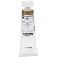 Schmincke AKADEMIE® Acryl color , gold (801), semi-opaque, good fade resistant, 60ml [HOB-318850]