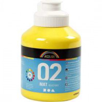 A-Color acrylverf, primair geel, 02 - matt, 500ml [HOB-32106]