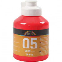 A-Color acrylverf, neon rood, 05 - neon, 500ml [HOB-32616]