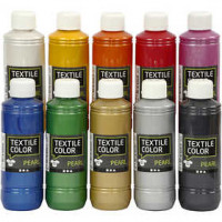 Textile Color, Pearl, 10x250ml [HOB-33799]