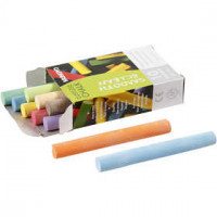 Schoolbordkrijt, l: 8 cm, d: 10 mm, diverse kleuren, 10stuks [HOB-344760]