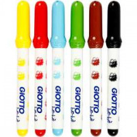 Stiften, lijndikte: 1-3 mm, d: 5 mm, diverse kleuren, 6stuks [HOB-37290]