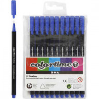 Colortime Fineliner, lijndikte: 0,6-0,7 mm, donkerblauw, 12stuks [HOB-373634]