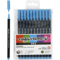 Colortime Fineliner, lijndikte: 0,6-0,7 mm, lichtblauw, 12stuks [HOB-373635]