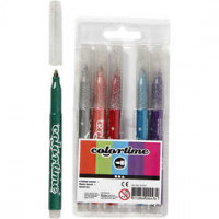 Colortime glitterstiften, lijndikte: 4,2 mm, diverse kleuren, 6stuks [HOB-37370]