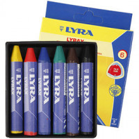 Waskrijt, dikte 15 mm, l: 9 cm, 6stuks [HOB-38120]