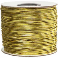 Elastisch koord, dikte 1 mm, goud, 100m [HOB-41047]
