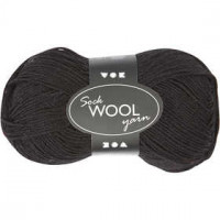 Sokkengaren, l: 200 m, zwart, 50gr [HOB-41315]